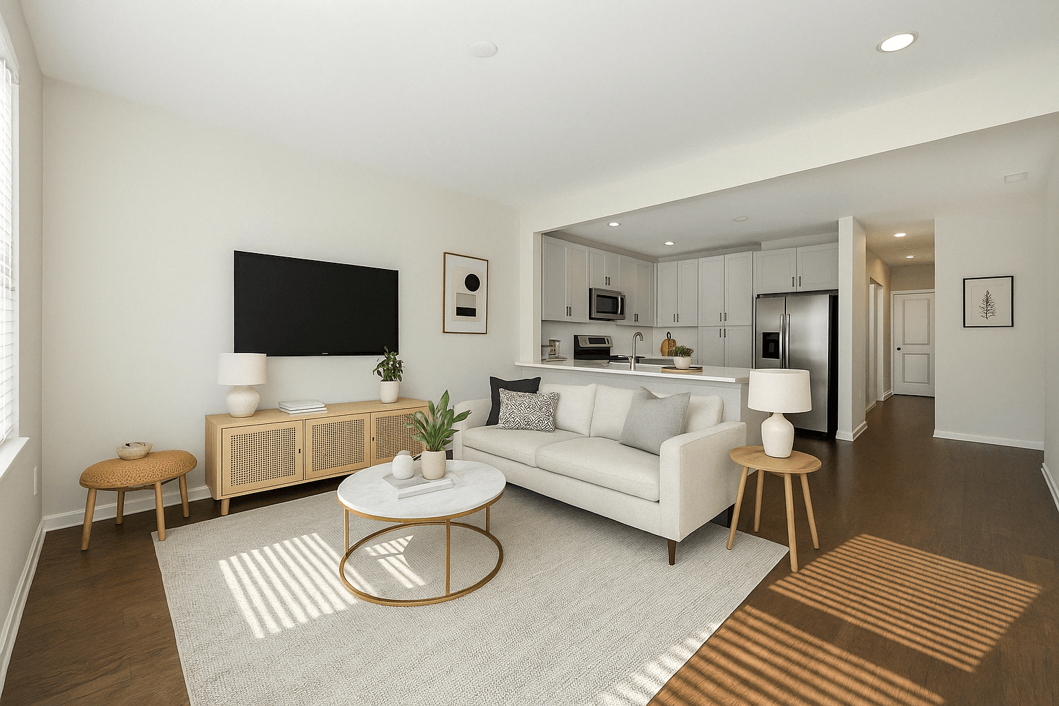 After: Staged Living Room (Modern)